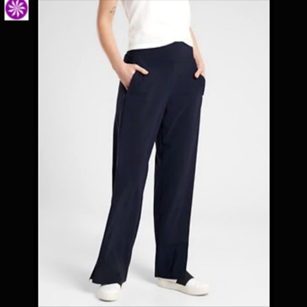 Athleta Cosmic Pants Wide Leg Navy M
